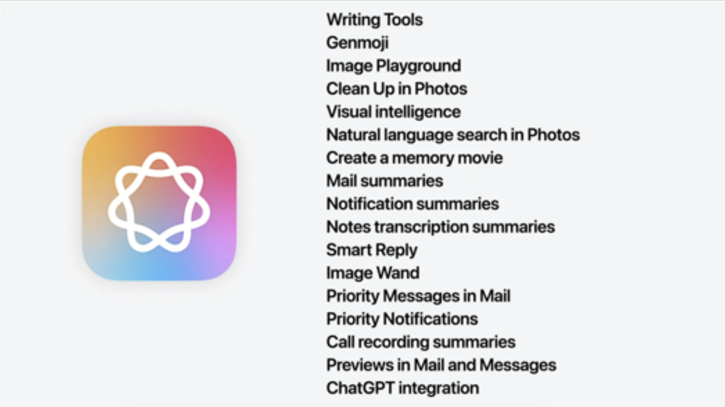 Apple Intelligence features demonstrated on stage